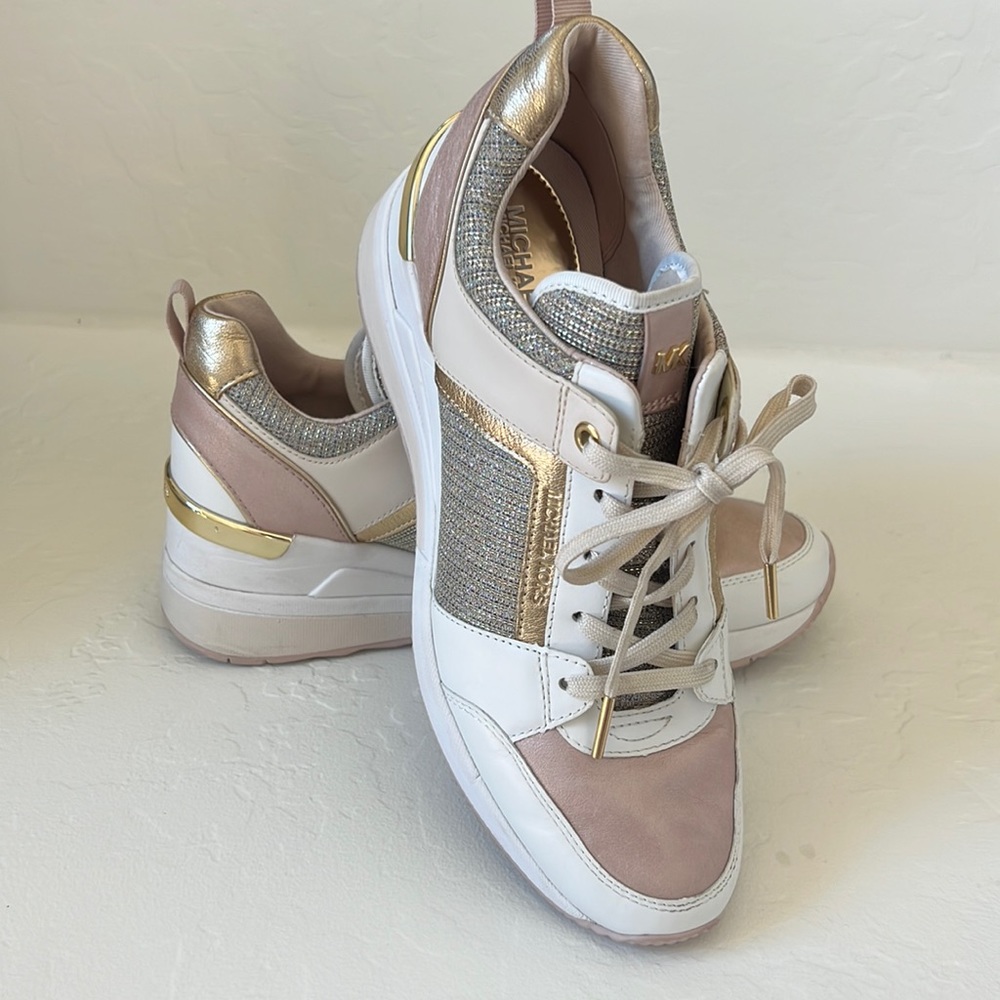 Michael Kors Mixed Media leather Trainers